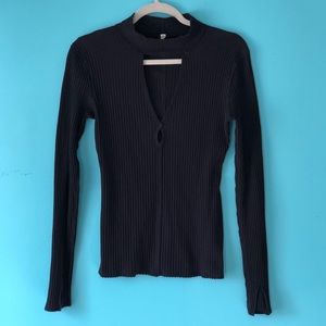 Free People black mock neck long sleeve.